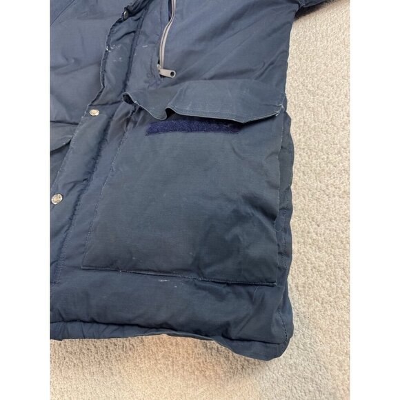 Vintage 80s North Face Blue Puffer Down Parka Jacket Brown Label‎ Size Medium - Picture 4 of 11